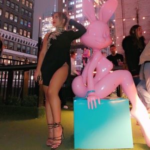 Gold and black dress